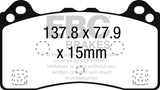 Plaquettes de frein avant EBC 15-16 Ford Focus RS Yellowstuff