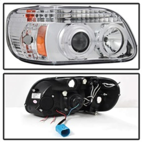 Phares de projecteur Spyder Ford Explorer 95-01 1PC LED Halo Chrm PRO-YD-FEXP95-HL-1PC-C