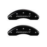 MGP Front set 2 Caliper Covers Engraved Front Insight Black finish silver ch