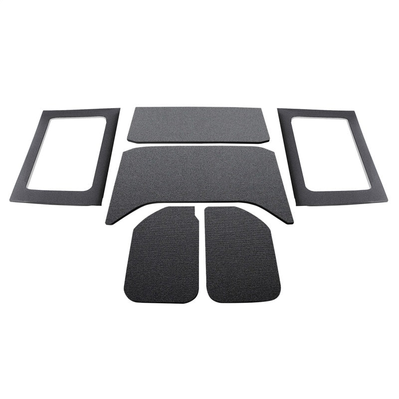 Kit de garniture de pavillon complet pour Jeep Wrangler JK 4 portes DEI 11-18 - 6 pièces - Noir