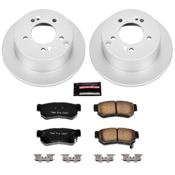 Power Stop 06-08 Hyundai Sonata Rear Z17 Evolution Geomet Coated Brake Kit