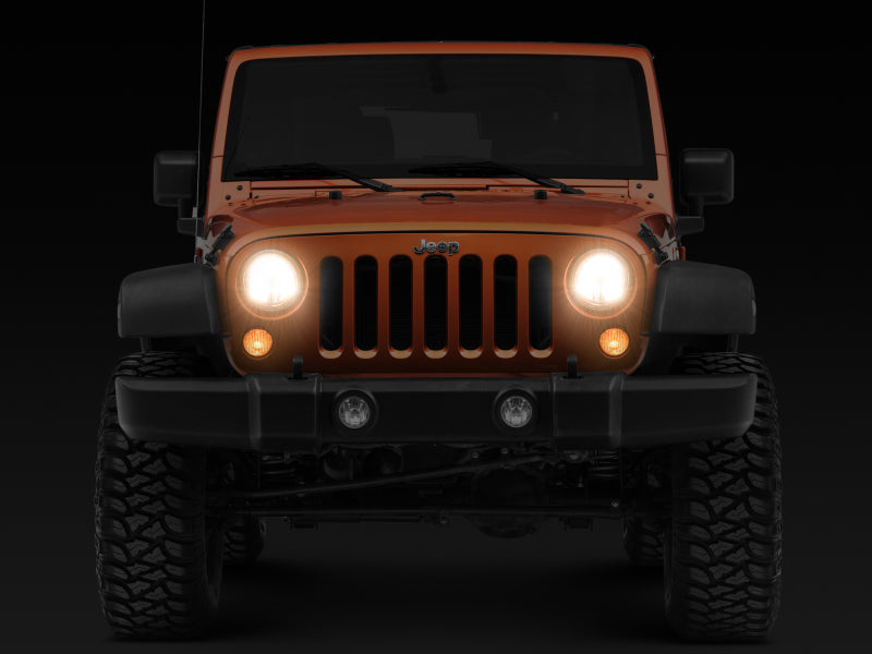 Phares LED Halo Raxiom 07-18 Jeep Wrangler JK - Boîtier chromé (lentille transparente)