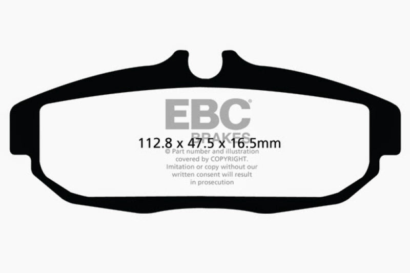 Plaquettes de frein arrière EBC 12 pour Ford Mustang 5.8 Supercharged (GT500) Shelby Ultimax2