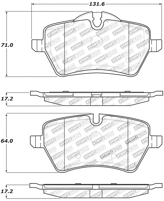 Plaquettes de frein avant StopTech Performance 06-09 Mini Cooper/Cooper S