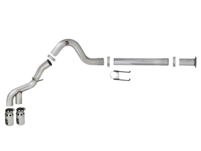 aFe Power 15-16 Ford F250/F350 6,7 L Diesel Rebel XD 4 po 409 SS DPF-Système d'échappement arrière - Embouts Pol
