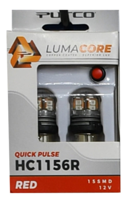 Putco LumaCore 1156 Rouge - Paire (x3 Strobe avec Bright Stop)