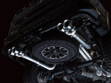 AWE Tuning 22-23 GMC Sierra 1500 AT4X 6.2L 0FG Catback Split Dual (pare-chocs plat) - Embouts chromés argentés
