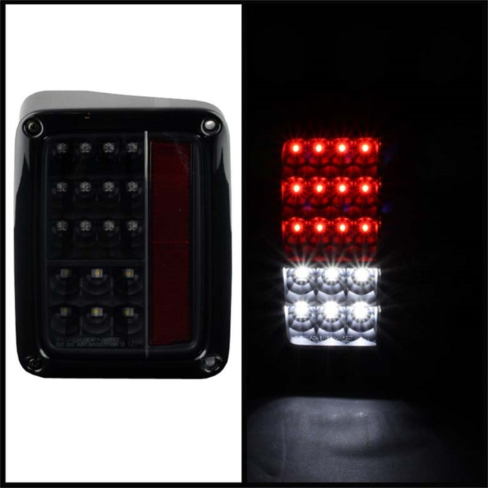 Feux arrière à LED Spyder Jeep Wrangler 07-15 Noir ALT-YD-JWA07-LED-BK