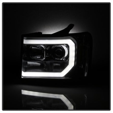 Phares de projecteur Spyder GMC Sierra 1500/2500/3500 07-13 V2 - Fumé PRO-YD-GS07V2-LBDRL-SM