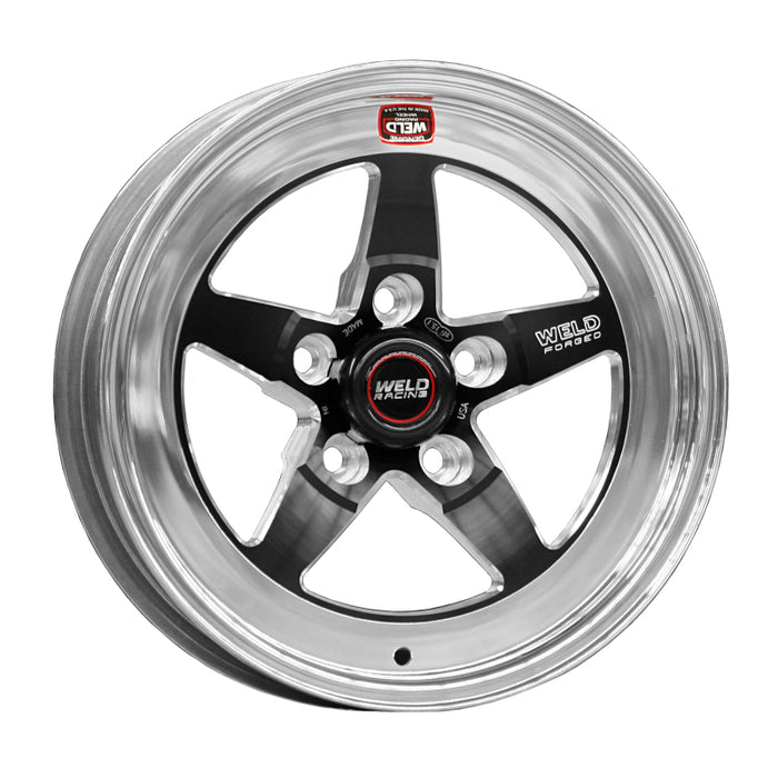 Roue noire Weld S71 15x10 / 5x4,75 BP / 7,5 po BS (plaquette moyenne) - Sans verrou de talon