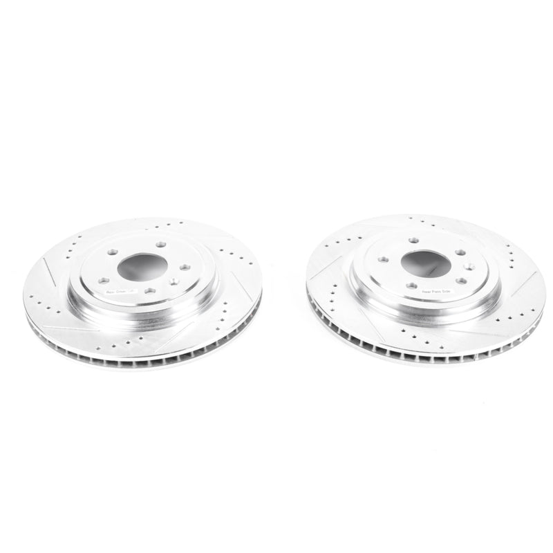 Disques de frein arrière Power Stop 14-19 Chevrolet Corvette Evolution percés et fendus - Paire