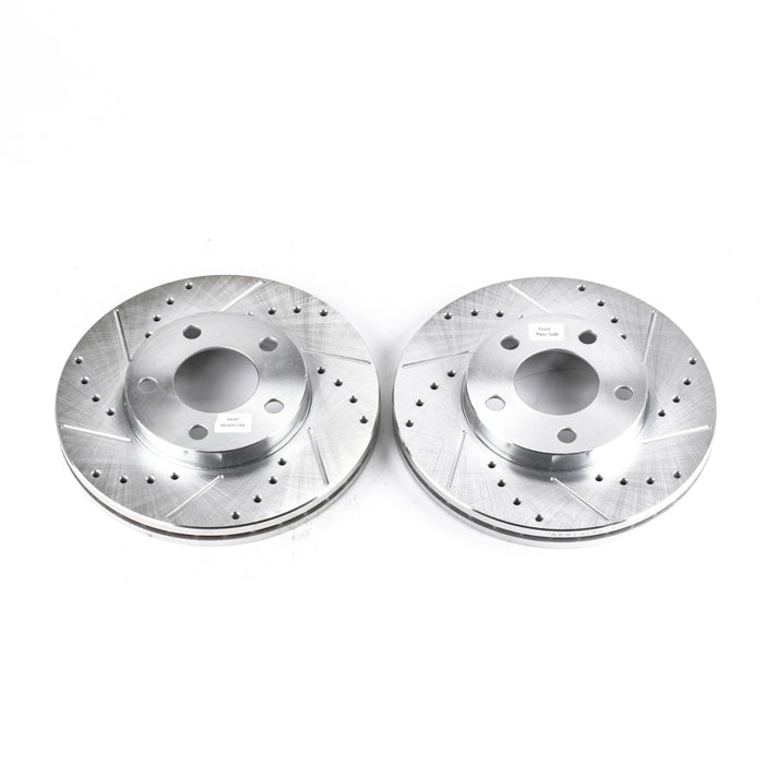 Power Stop 94-04 Ford Mustang Front Evolution Drilled & Slotted Rotors - Pair