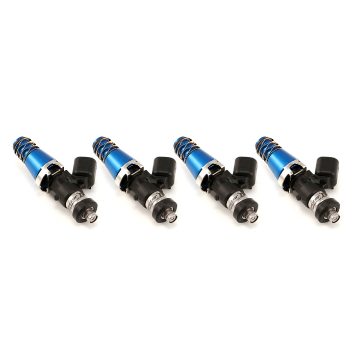 Injecteur Dynamics ID1050X Injecteurs 11 mm (bleu) Adaptateurs supérieurs Denso inférieurs (lot de 4)