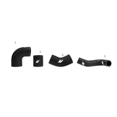 Kit de tuyaux de refroidisseur intermédiaire supérieur noir Mishimoto 01-07 Mitsubishi Lancer Evolution 7/8/9