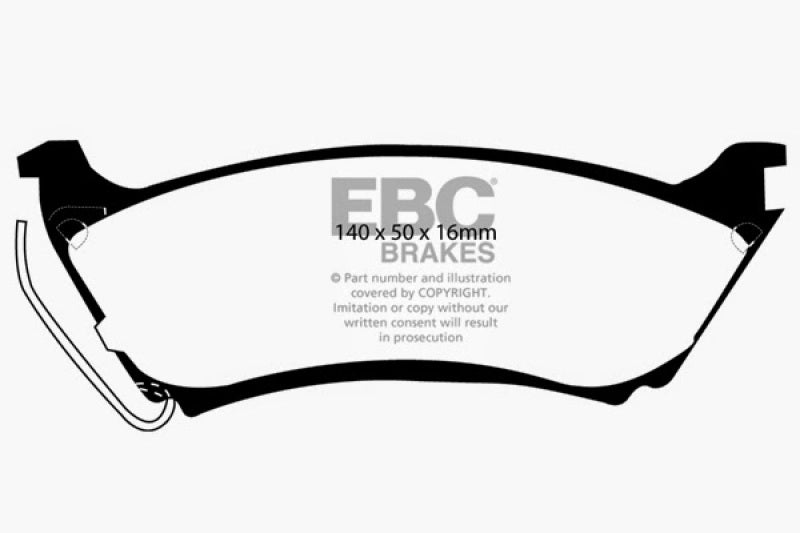 Plaquettes de frein arrière EBC 98 Mercedes-Benz Classe M (ML) ML320 3.2 Greenstuff