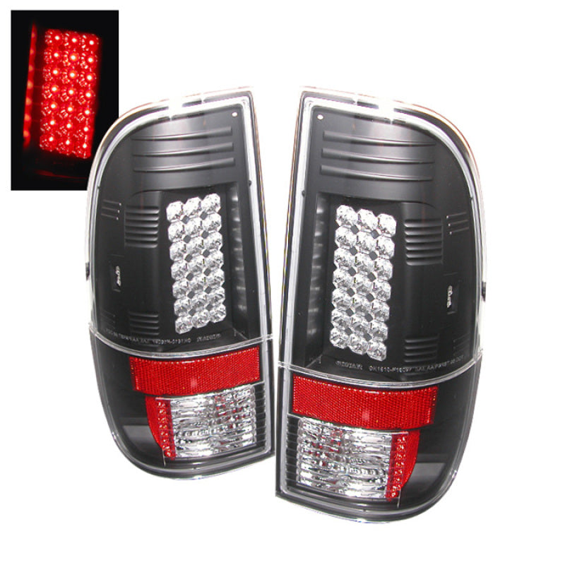 Feux arrière à LED Spyder Ford Super Duty 08-15 Noir ALT-YD-FS07-LED-BK