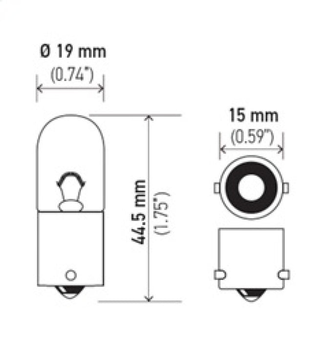 Ampoule Hella 1003 12V 12W BA15s B6