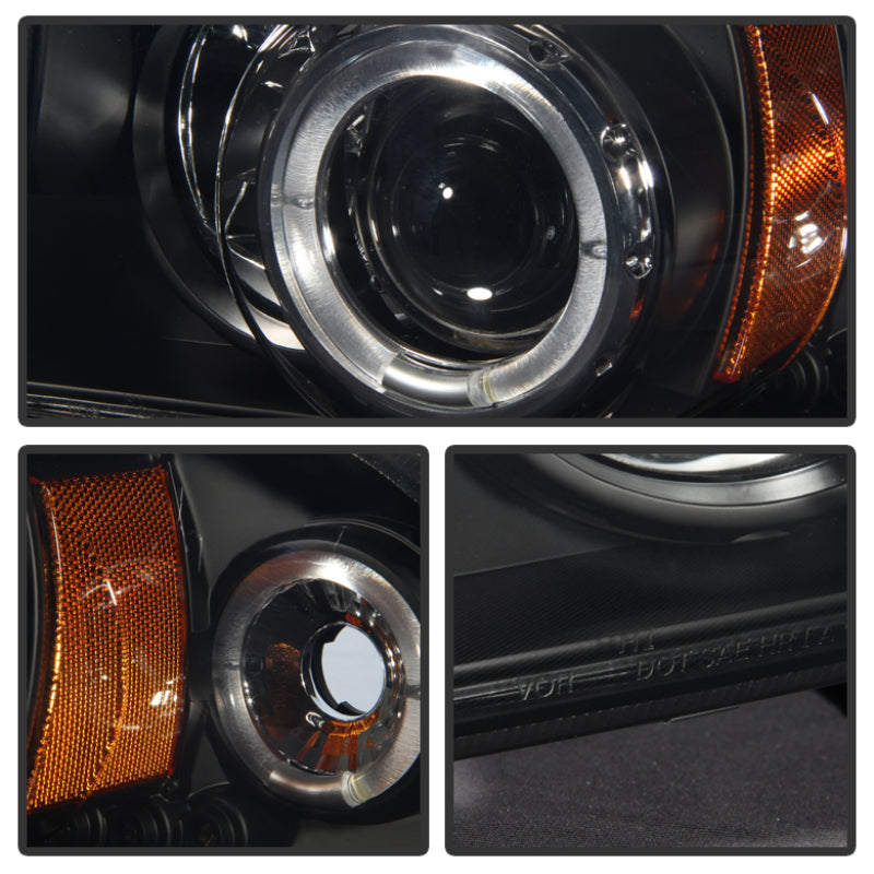 Phares de projecteur Spyder Dodge Dakota 97-04/Durango 98-03 1 pièce LED Halo LED Blk PRO-YD-DDAK97-BK