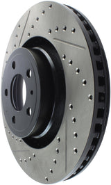 Disque de frein sport perforé et rainuré StopTech - Ford Mustang 2015 sans Brembo - Avant droit