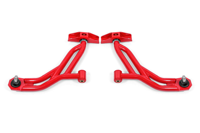 BMR 10-14 Ford Mustang Non-Adj. Lower A-Arms Delrin/Rod End w/ 19mm Tall Ball Joint - Red BMR Suspension