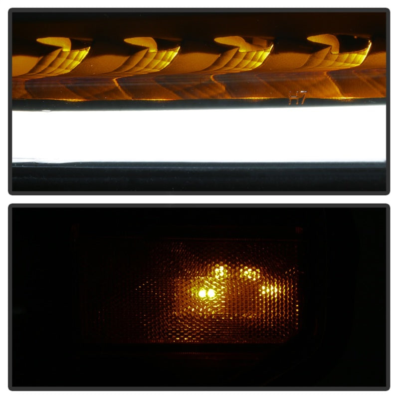 Phares de projet à barre lumineuse LED DRL xTune 14-17 pour Toyota Tundra - Fumée noire (PRO-JH-TTU14-LB-BSM)