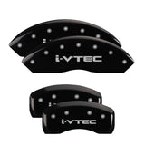 Couvre-étriers MGP 4 gravés avant et arrière Vtech finition jaune noir Char 2004 Honda S2000