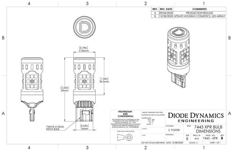 Ampoule LED Diode Dynamics 7443 XPR - Froid - Blanc (paire)
