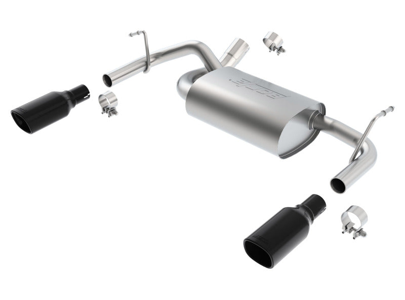 Borla 12-16 Jeep Wrangler 3.6AT/MT 4WD 2+4DR S/SQ/RL/AC SR 2.5in, 2in Tip 3.5 sqx8 Noir Chrome