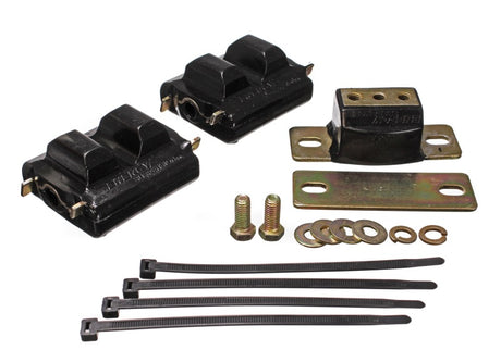 Supports de moteur et de transmission noirs Energy Suspension 73-92 Chevrolet Camaro ; finition zinc