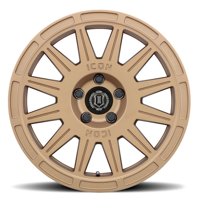 Roue ICON Ricochet 17x8 5x100 38mm Offset 6in BS Satin Gold