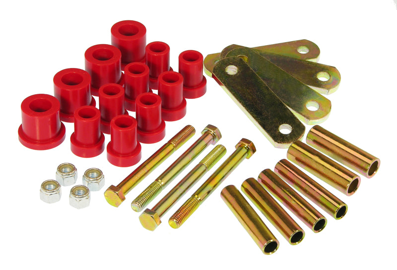 Bagues de ressort et de manilles Prothane 60-74 pour carrosserie Chrysler B &amp; E HD - Rouge