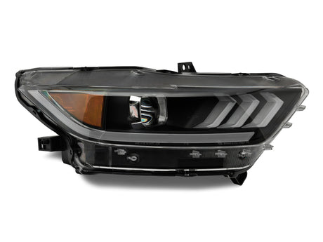 Phares de projecteur Raxiom 15-17 Ford Mustang Ampoules HID OEM - Boîtier noir (lentille transparente)