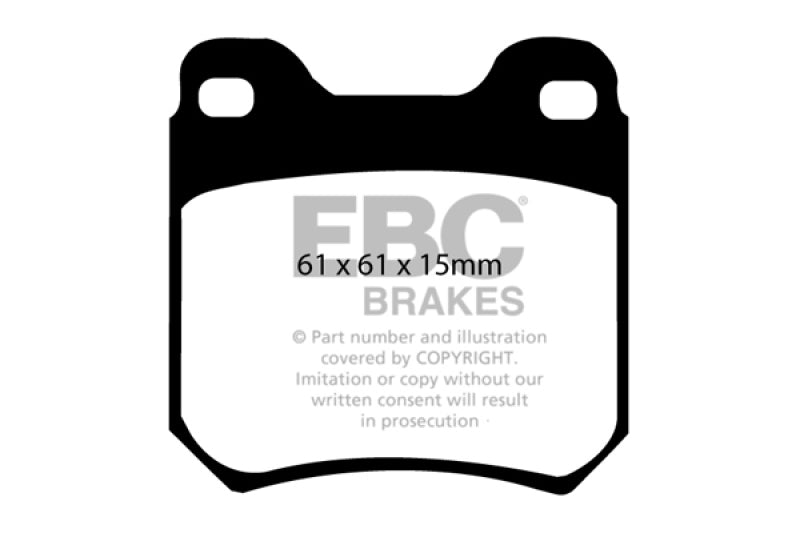Plaquettes de frein arrière EBC 98 Saab 9-3 2.0 Turbo Yellowstuff