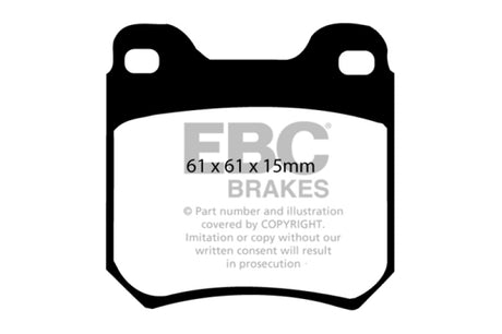 Plaquettes de frein arrière EBC 98 Saab 9-3 2.0 Turbo Yellowstuff