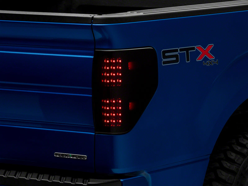 Feux arrière à LED Raxiom 09-14 Ford F-150 Styleside Axial Series - Boîtier noir (lentille fumée)