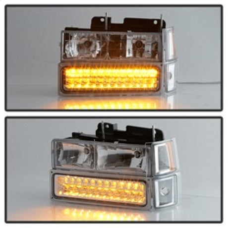 Phares d'angle/pare-chocs à LED pleine grandeur Xtune 92-94 Blazer Chrome HD-JH-CCK88-LED-AM-C-SET