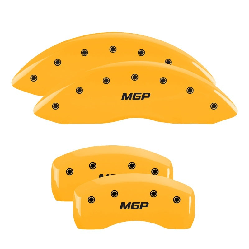 MGP 4 Caliper Covers Engraved Front & Rear MGP Yellow Finish Black Char 2003 Lincoln Town Car