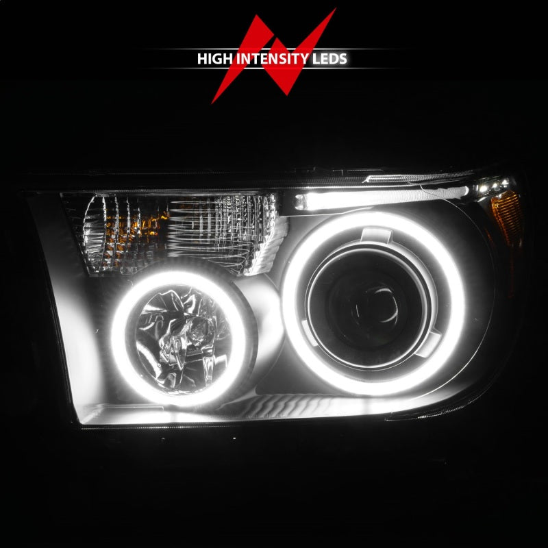 Phares de projecteur ANZO 2007-2013 Toyota Tundra avec halo noir (CCFL)