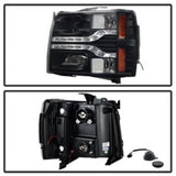Phares de projecteur Spyder Chevy Silverado 1500 07-13 V2 - LED DRL - Noir PRO-YD-CS07V2-DRL-BK