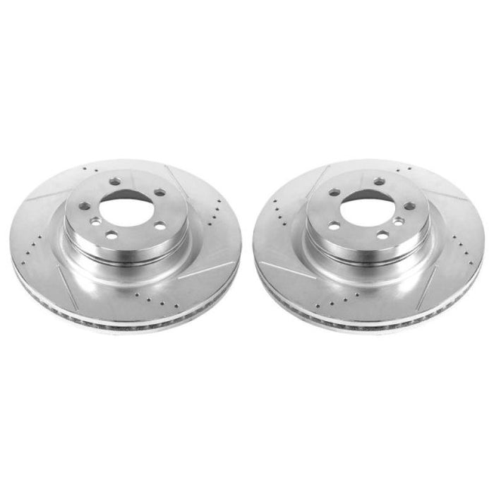 Power Stop 06-09 Land Rover Range Rover Front Evolution Drilled & Slotted Rotors - Pair