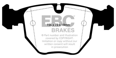 Plaquettes de frein avant EBC 00-04 BMW M5 5.0 (E39) Bluestuff