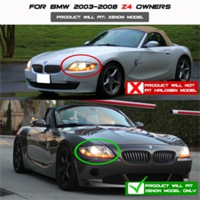 Phares de projecteur Spyder BMW Z4 03-08 Modèle Xénon/HID uniquement - Halo LED noir PRO-YD-BMWZ403-HID-BK