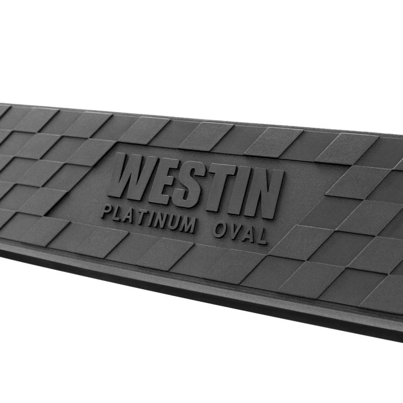 Marchepieds ovales Nerf Platinum 4 pour Chevrolet Silverado/Sierra 1500 Crew Cab 2019 de Westin - Noir
