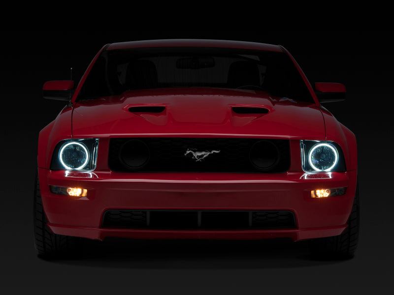 Raxiom 05-09 Ford Mustang GT V6 Axial Series CCFL Halo Projector Headlight- Blk Housing (Smkd Lens)