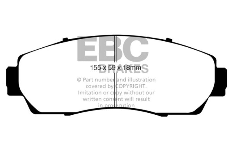 Plaquettes de frein avant EBC Redstuff pour Acura RDX 2.3 Turbo 07-09