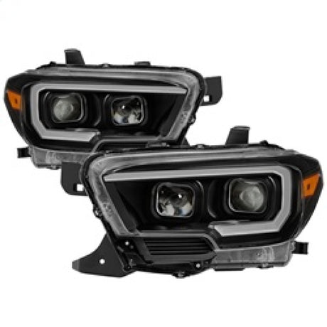 Phares de projecteur à barre lumineuse DRL xTune pour Toyota Tacoma 16-18 - Noir PRO-JH-TTA16-LBDRL-BK