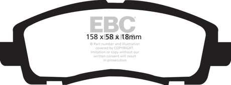 Plaquettes de frein avant EBC 05-14 Honda Ridgeline 3.5 Greenstuff
