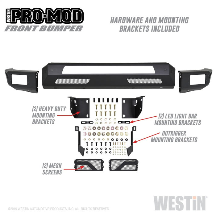 Westin 2019 Dodge Ram 1500 (à l'exclusion des modèles 1500 Classic et Rebel) Pare-chocs avant Pro-Mod