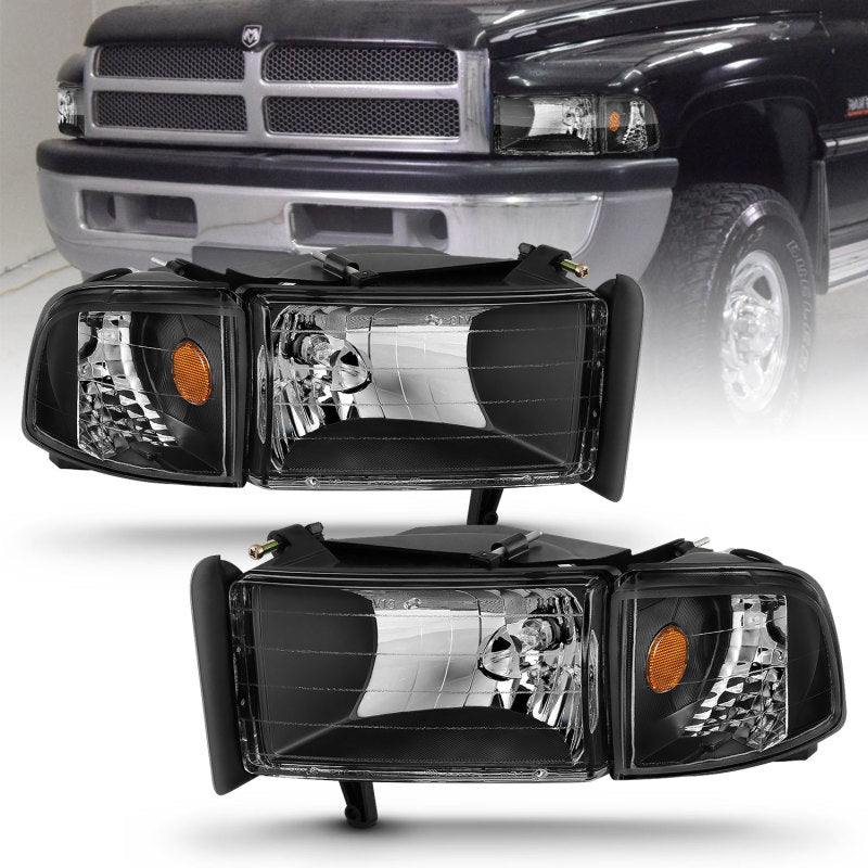 Phares ANZO 1994-2001 Dodge Ram Crystal Noir