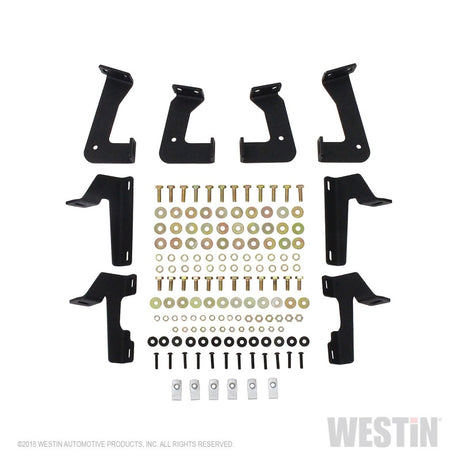Marchepieds Westin 07-18 Jeep Wrangler JK 2 portes HDX en acier inoxydable - Tex. Blk